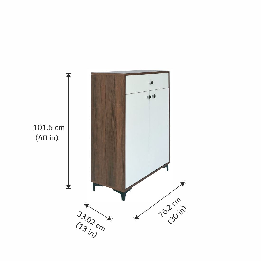 Monza Shoe Rack ( Brazilian Walnut & White)