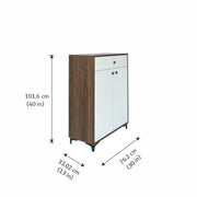 Monza Shoe Rack ( Brazilian Walnut & White)