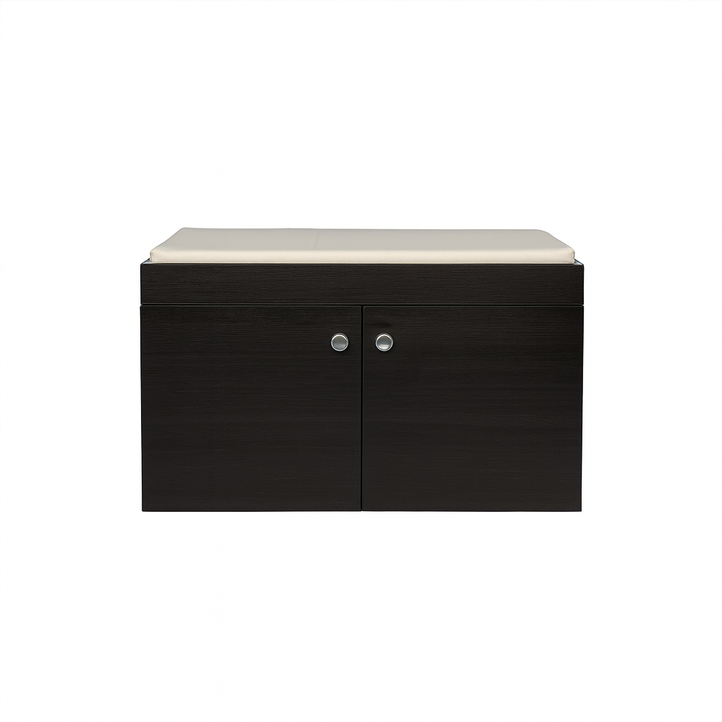 Step Seating 2 Door Shoe Rack ( Wenge )