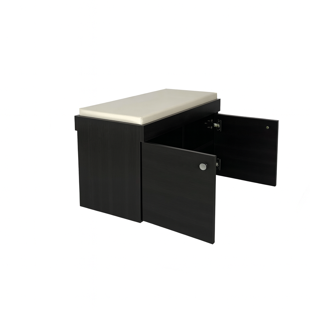 Step Seating 2 Door Shoe Rack ( Wenge )
