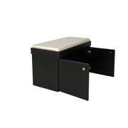 Step Seating 2 Door Shoe Rack ( Wenge )