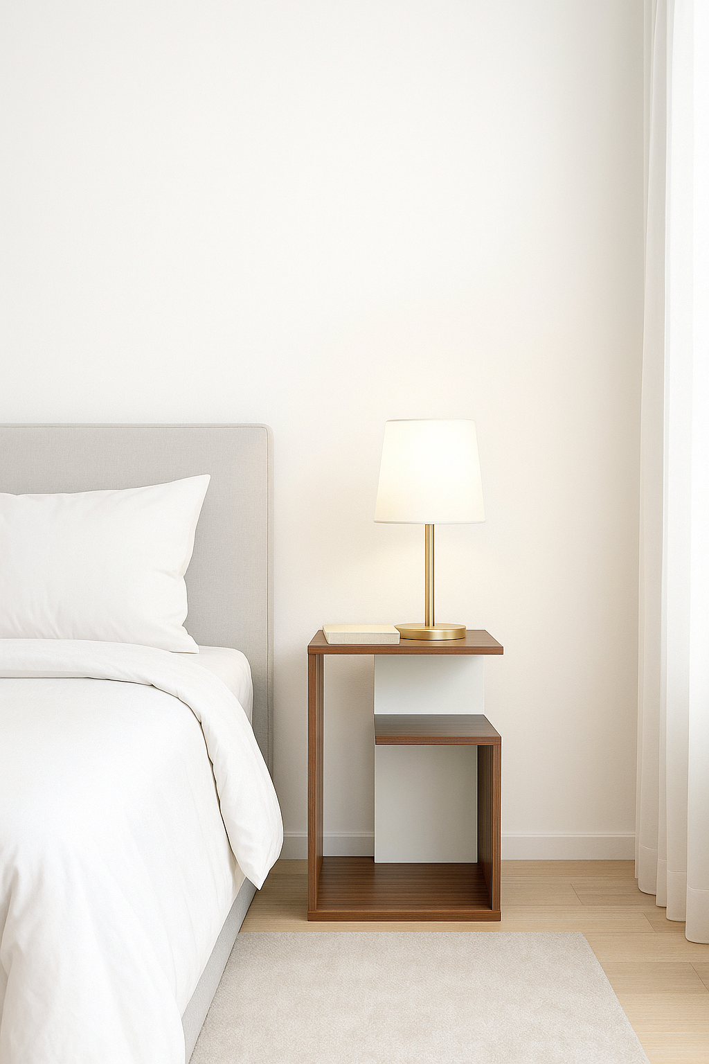 Lynora Side Table - Teak Walnut