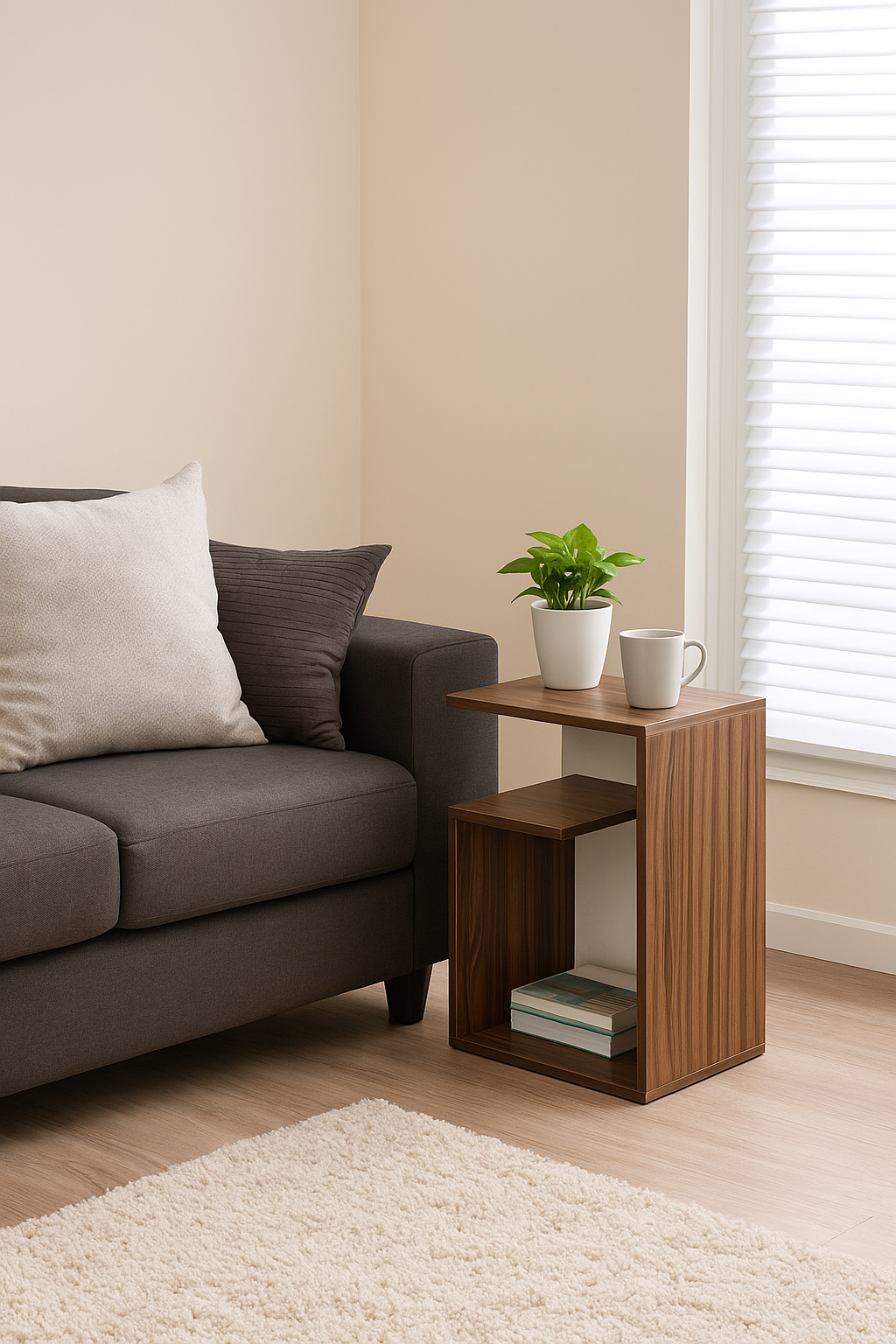 Lynora Side Table - Teak Walnut