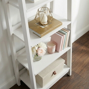 Harlow Ladder Bookcase - White