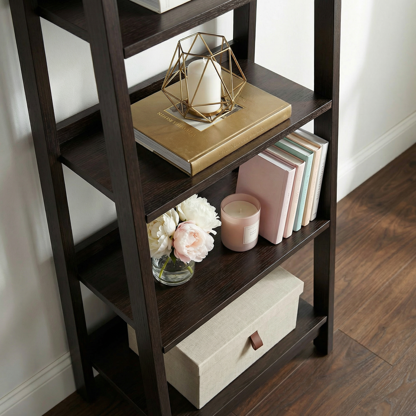 Harlow Ladder Bookcase - Wenge