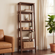 Harlow Ladder Bookcase - Walnut