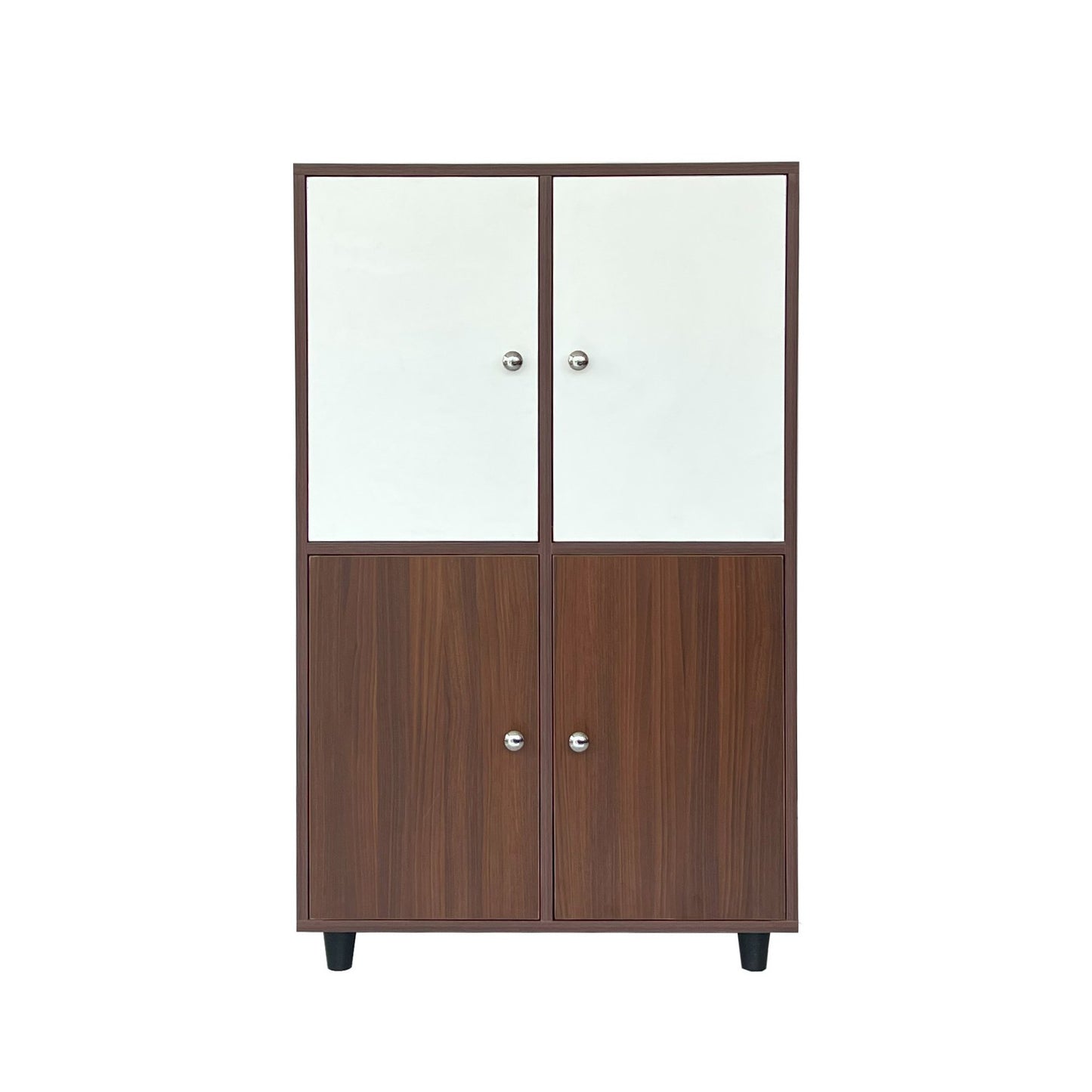 GrandStep Shoe Rack ( Walnut & White )