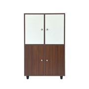 GrandStep Shoe Rack ( Walnut & White )