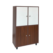 GrandStep Shoe Rack ( Walnut & White )