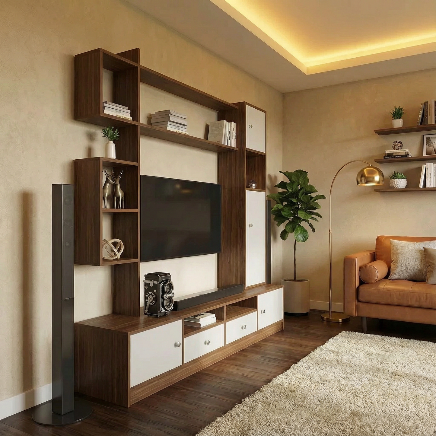 Elysian Tv Cabinet - White