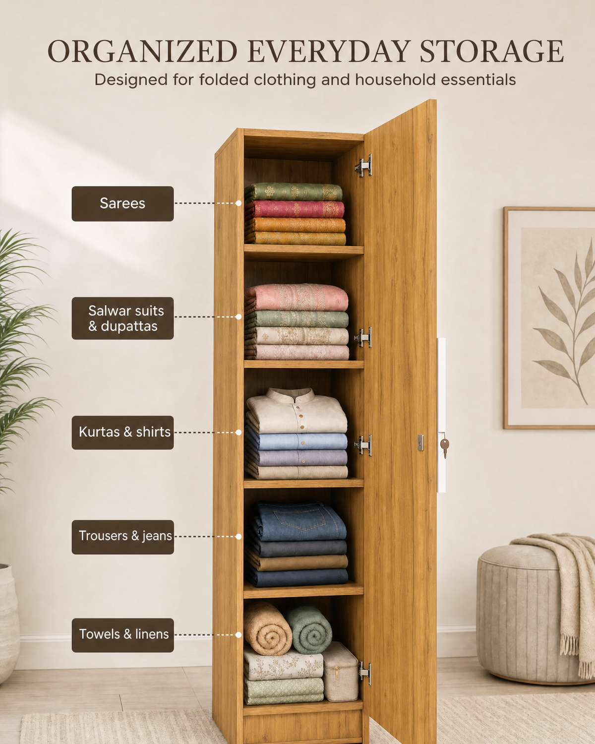 Oslo Single Door Wardrobe