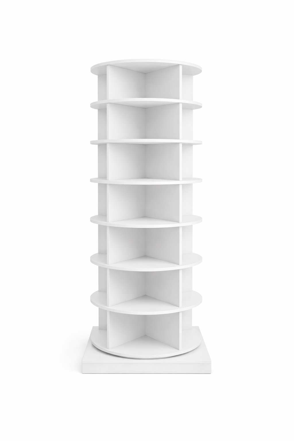 SpinPro™  360° Rotating Shoe Rack with Wide Base - White