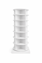 SpinPro™  360° Rotating Shoe Rack with Wide Base - White