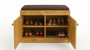 Step Seating 2 Door Shoe Rack ( Gold Oak )