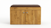 Step Seating 2 Door Shoe Rack ( Gold Oak )