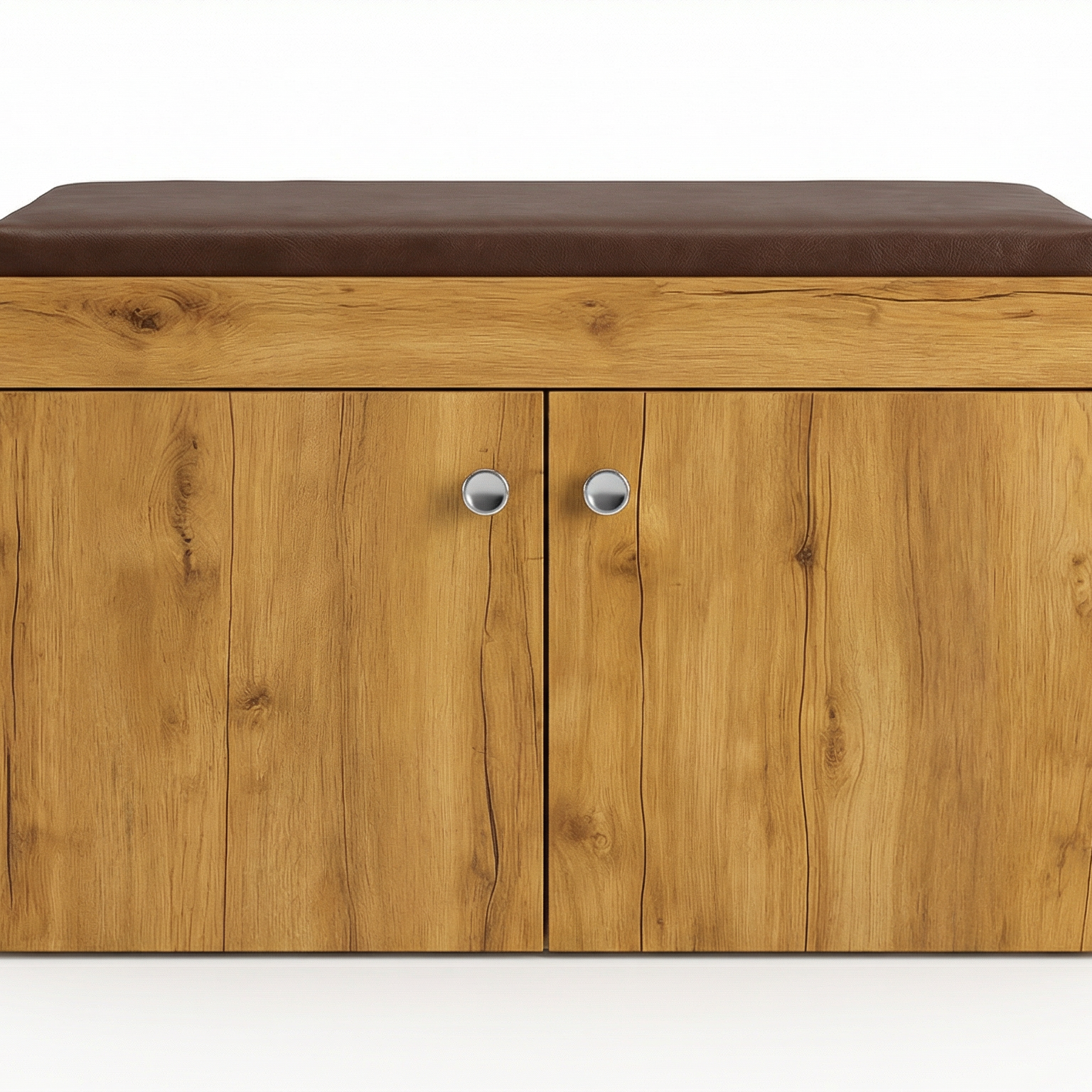 Step Seating 2 Door Shoe Rack ( Gold Oak )