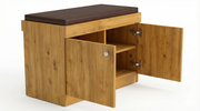 Step Seating 2 Door Shoe Rack ( Gold Oak )