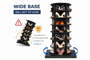 SpinPro™  360° 7 Tiers Rotating Shoe Rack with Wide Base - Wenge