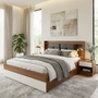 Sierra Blanco Queen Size Bed - Exotic Teak & Frosty White