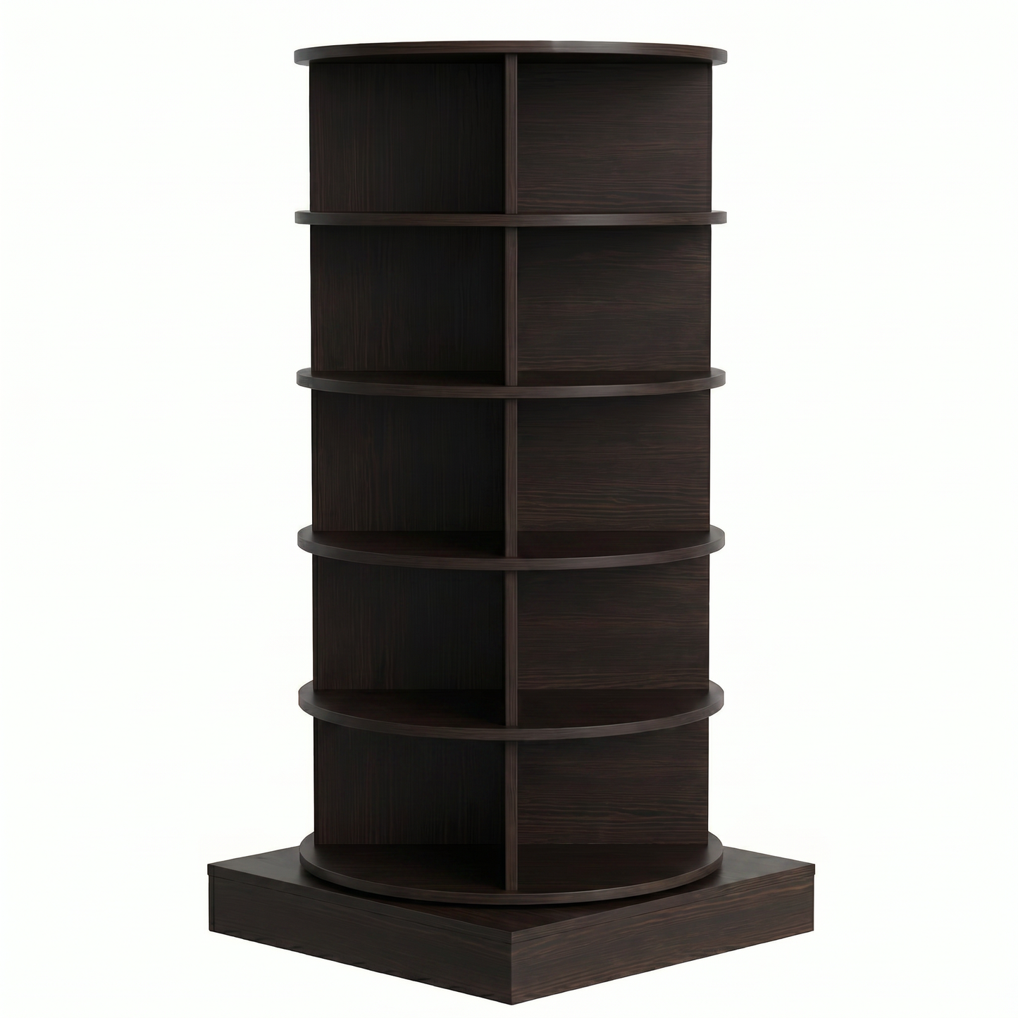 SpinPro™  360° 5 Tiers Rotating Shoe Rack with Wide Base - Wenge