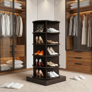 SpinPro™  360° 5 Tiers Rotating Shoe Rack with Wide Base - Wenge